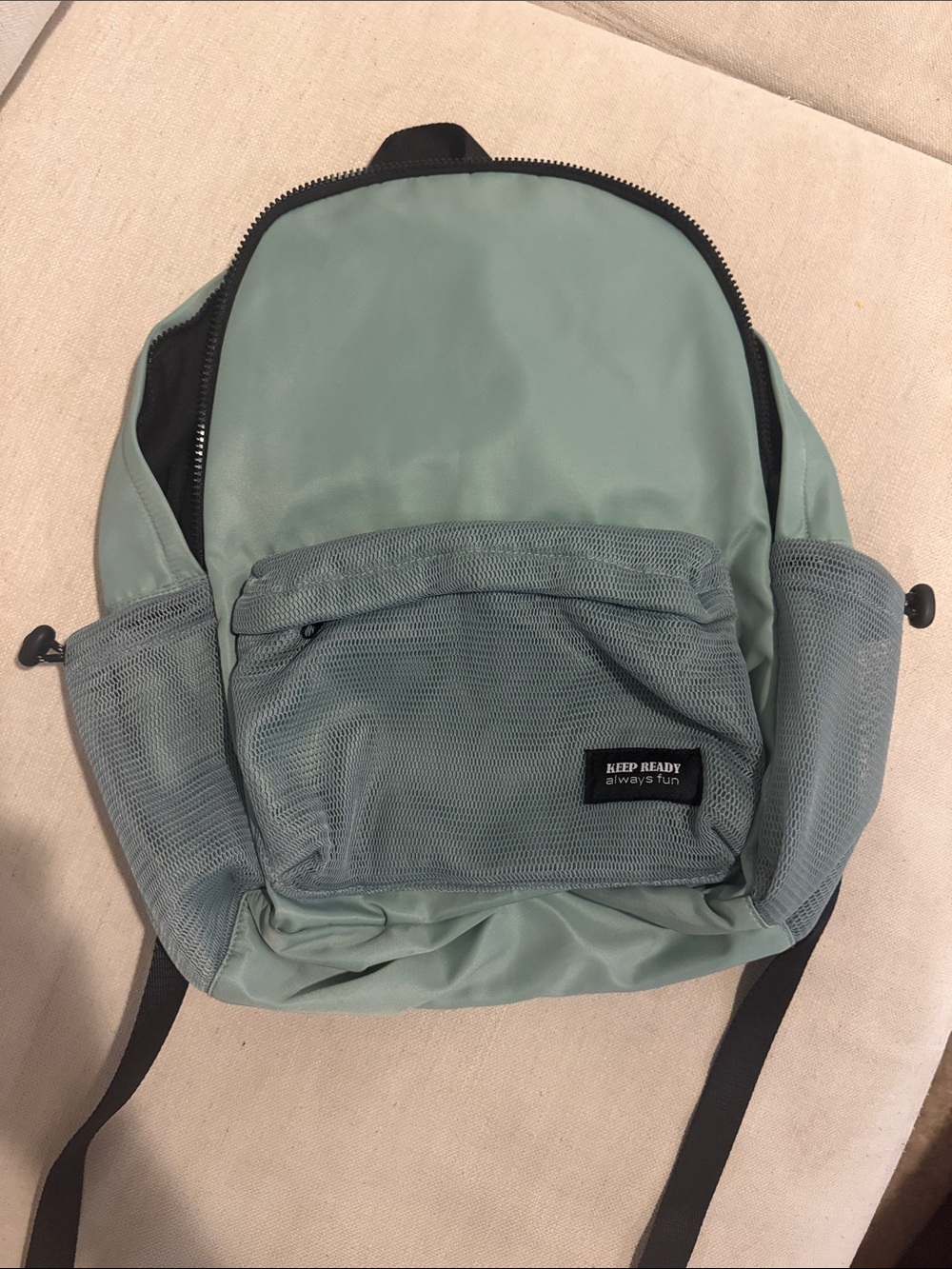 Sage Green Nylon Backpack